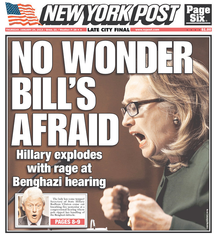 New York Posts Raging Hillary Clinton Cover Photo Huffpost 4503