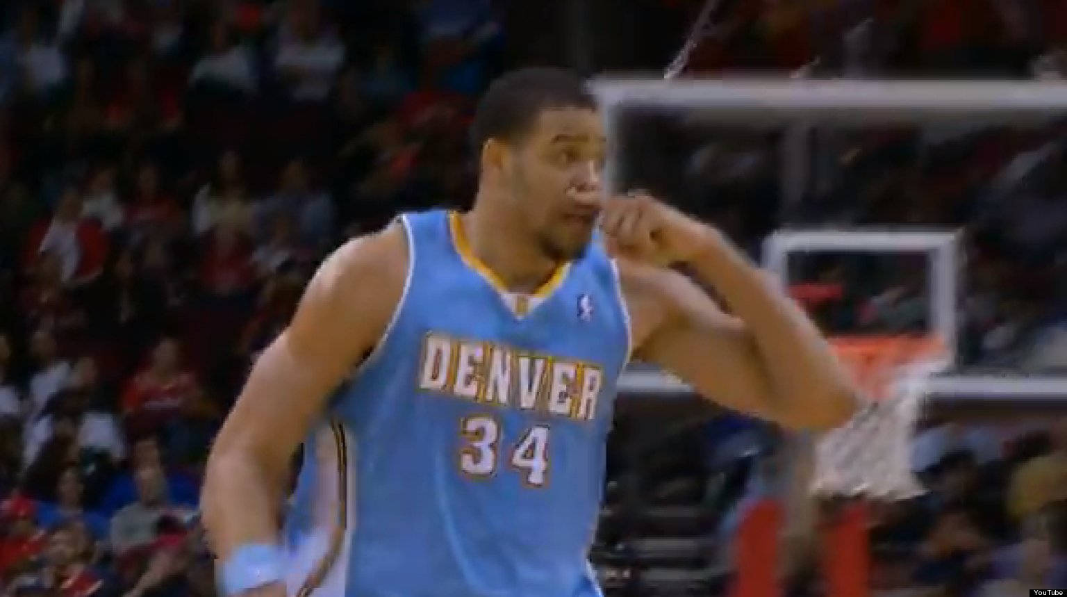 JaVale McGee Makes Finger Mustache After Alley-Oop To &hellip;