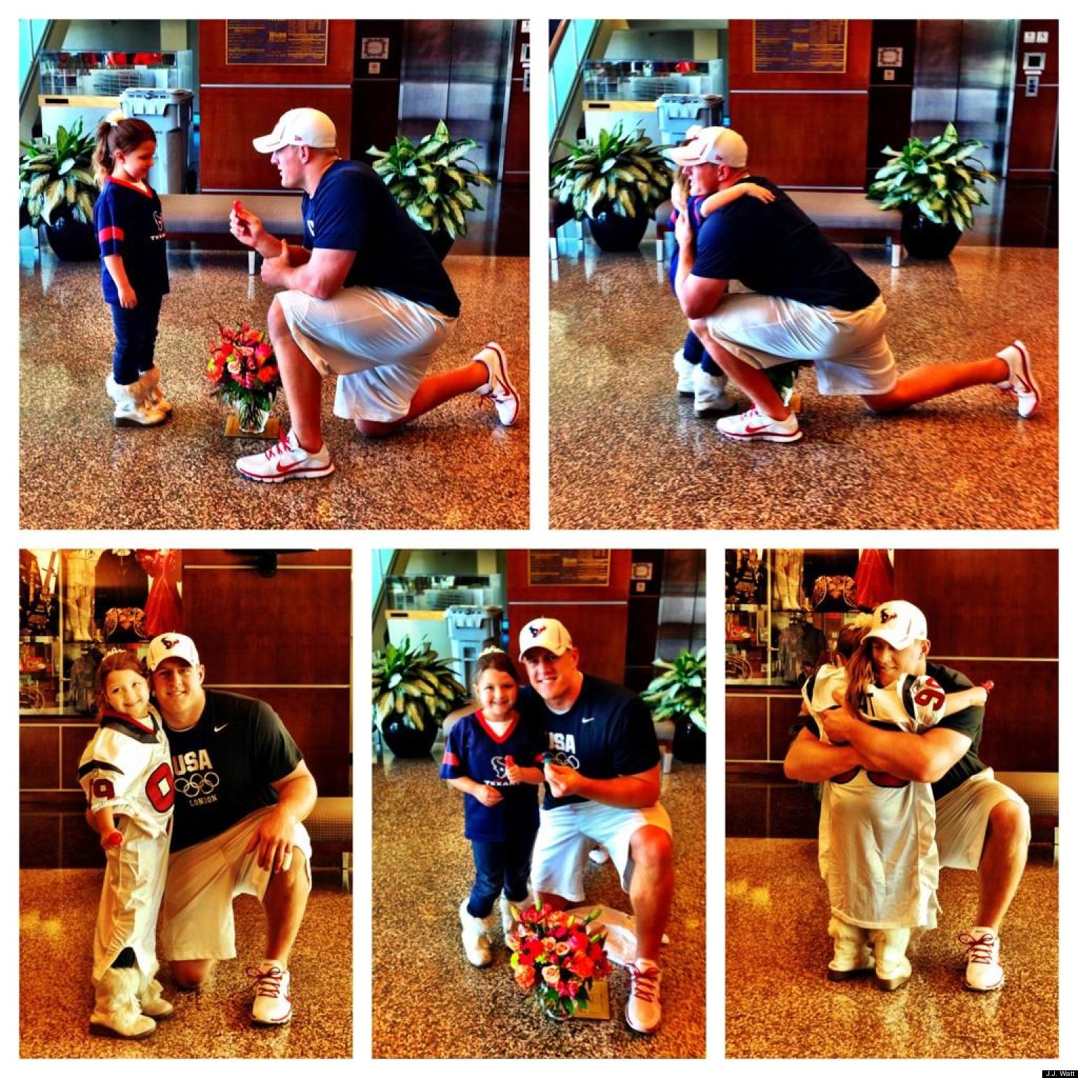 Football Player Married: 6-Year-Old Breanna 'Marries' J.J. Watt, Her Favorite Player (PHOTOS