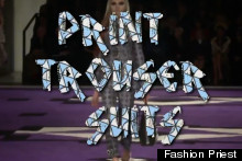 Heaven And Hell: Print Trouser Suits