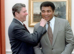 Muhammad Ali Greeted With A 'Punch' By Celebrity Admirers (PICTURES)