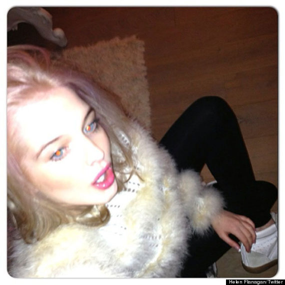 helen flanagan pink hair