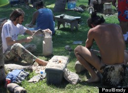 PHOTOS: Carving An Easter Island Moai