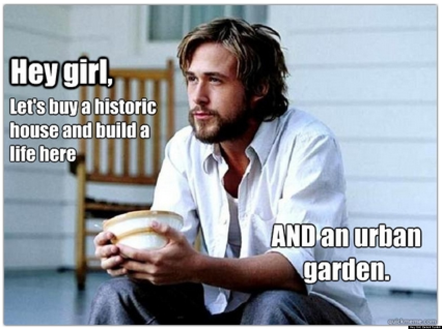 Hey Girl Detroit Ryan Gosling Seduces Motor City Ladies In Latest Meme Huffpost 7668