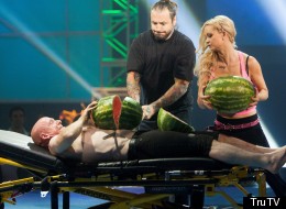 WATCH: Man Attempts World Record For Chopping Watermelons On A Stomach