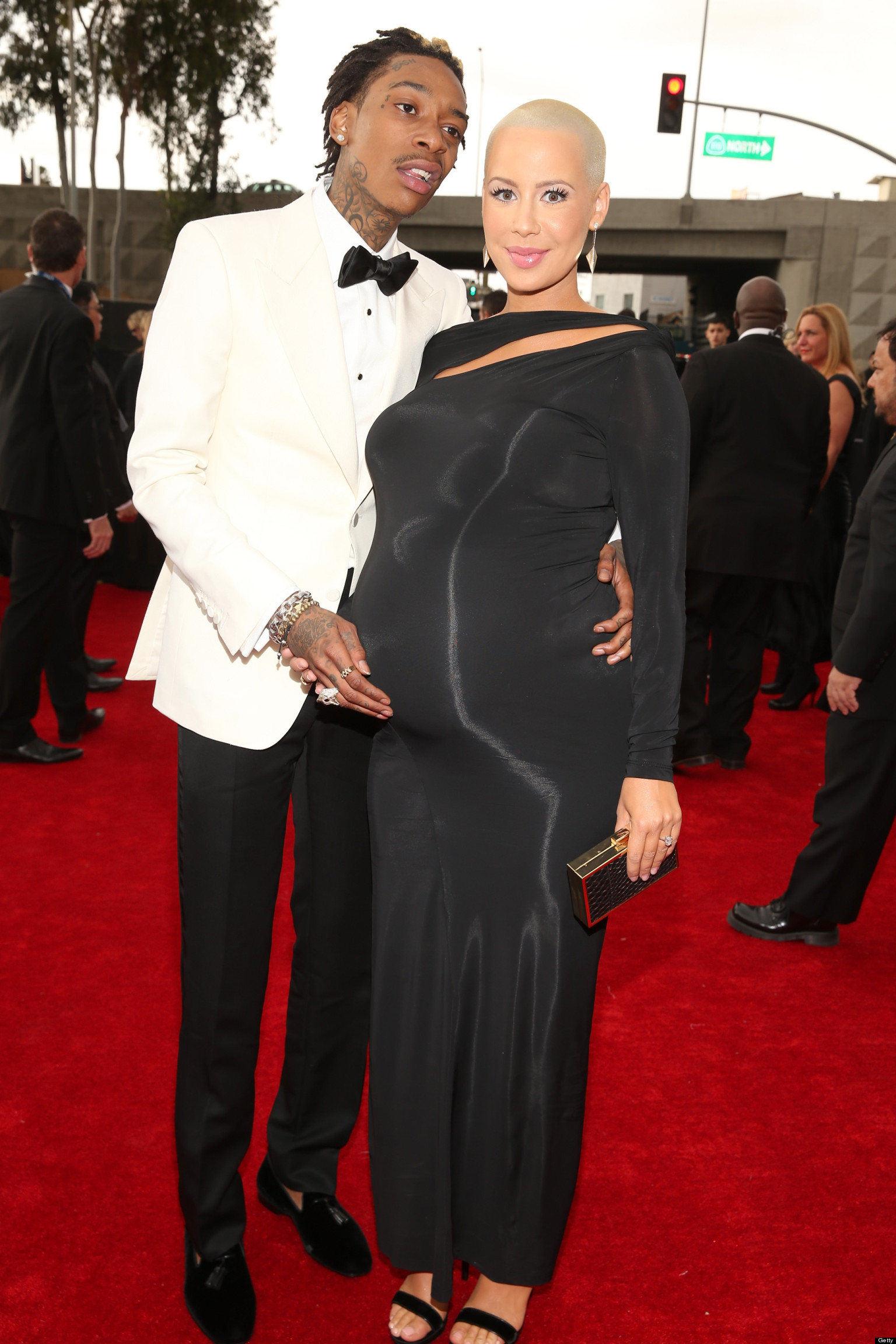 Amber Rose Grammys 2013 Singer Shows Major Baby Bump On Red Carpet