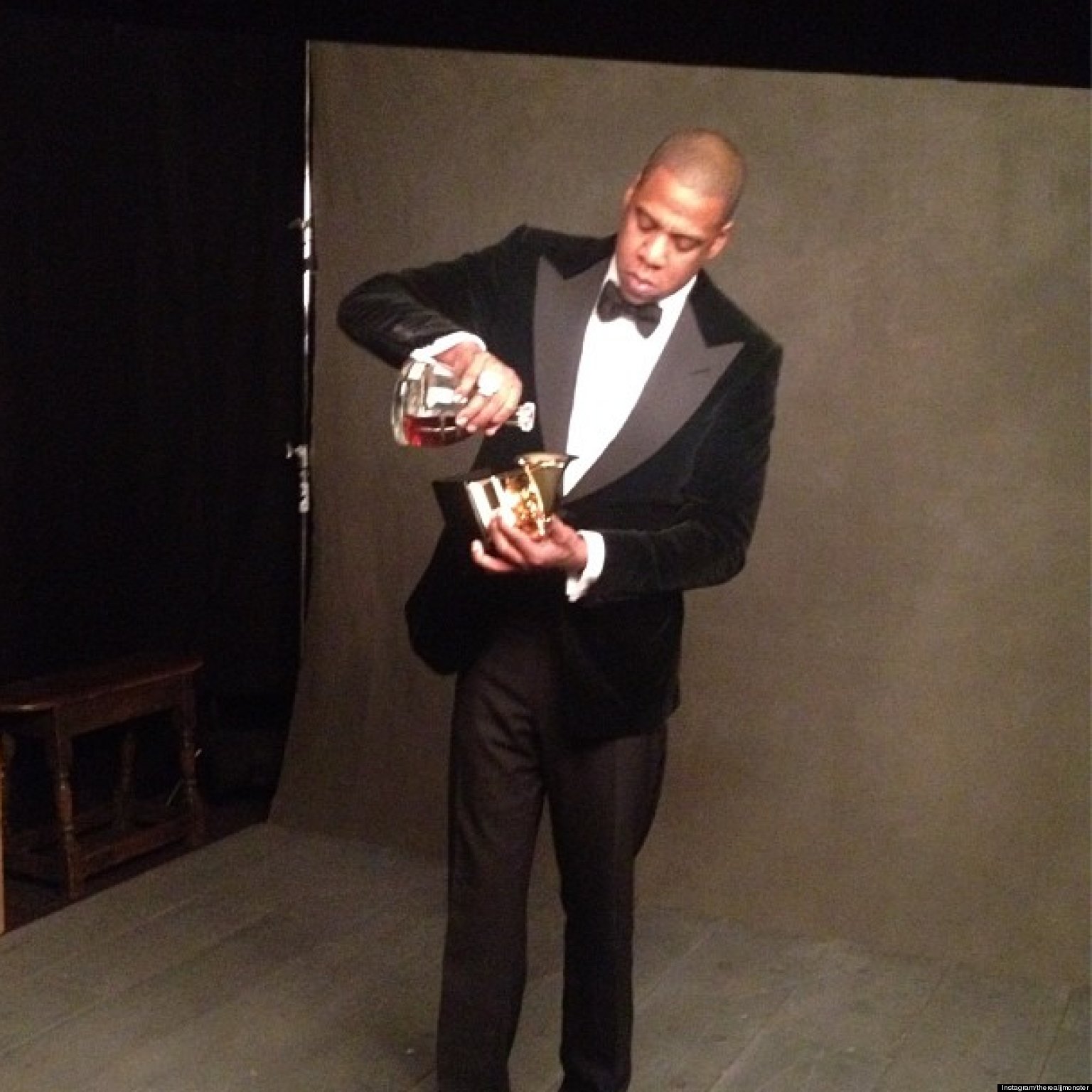 JayZ Drinks Cognac Out Of His Grammy Award (PHOTOS) HuffPost