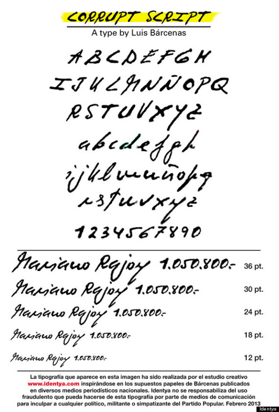 corrupt script tipografía barcenas