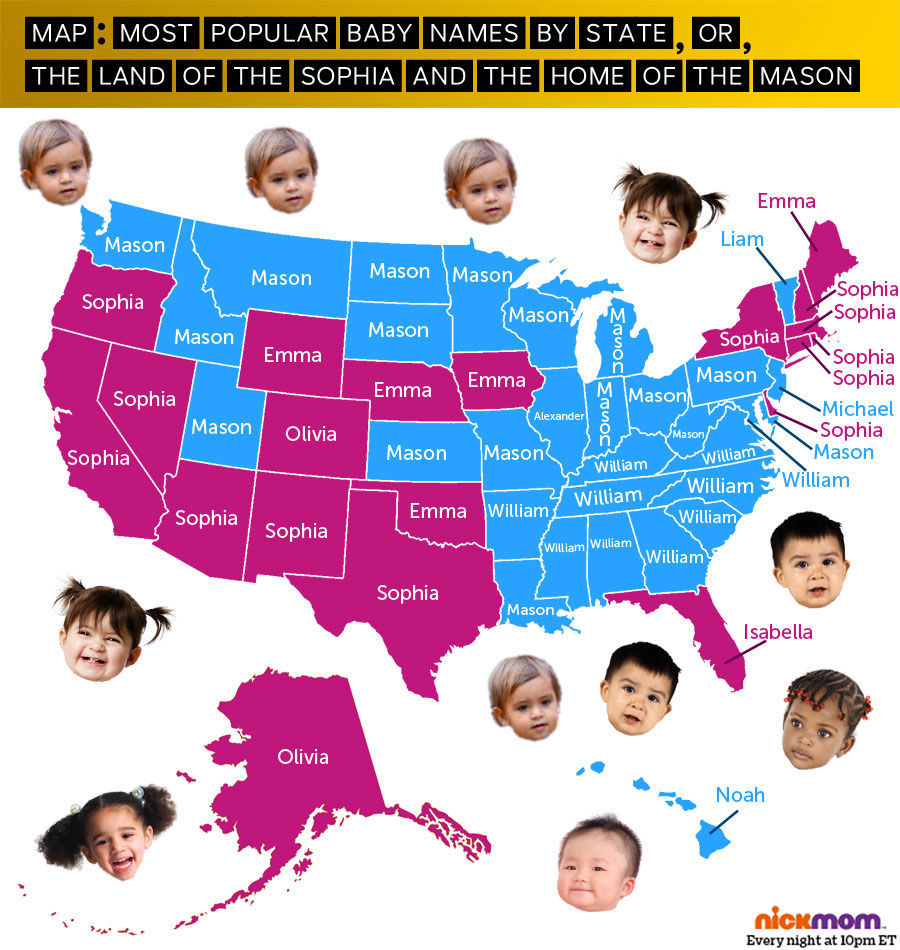 popular baby names state by state