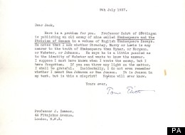 Hidden TS Eliot Letter Discovered