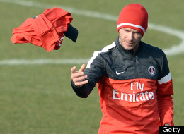 Beckham Trains With PSG Teammates