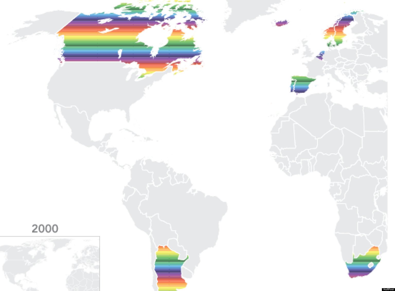 Gay Marriage World Map Shows Hopeful Trend Infographic Huffpost