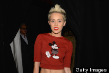 On Stripe! Miley Cyrus Learns Her Lines At NY Fashion Week