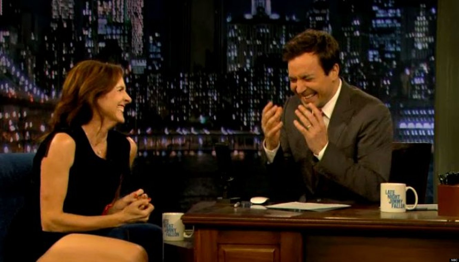 Molly Shannon Cracks Up Jimmy Fallon On Late Night As They Reminisce About SNL VIDEO