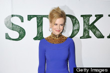 Electric Frock! Nicole Kidman Is A Blue Belle At Stoker Screening In London