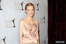 Jessica Chastain Hits A High Note In Nude At Writers Guild Awards