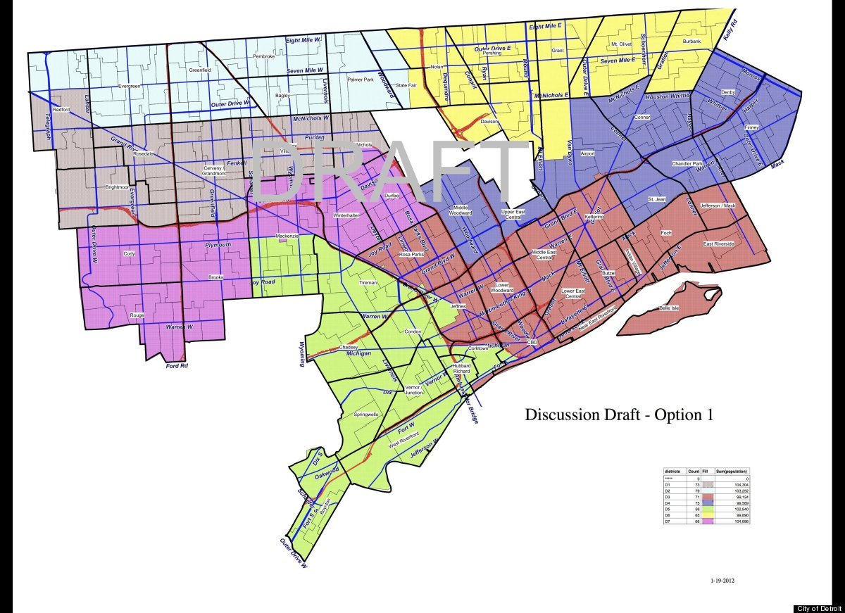 Detroit Redistricting Draft Maps Revealed By City Council | HuffPost