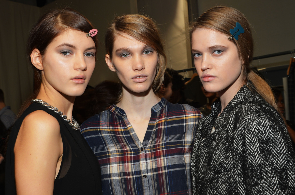 New York Fashion Week Backstage Beauty: Roughed-Up Ponytails At Richard ...