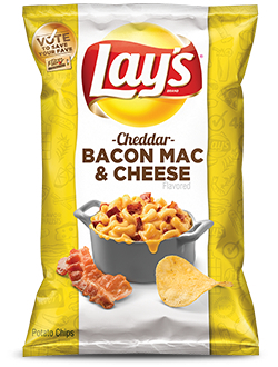 Lays Cheddar Bacon Mac & Cheese Chips