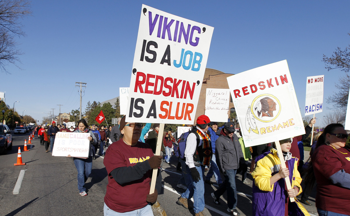 Image result for washington redskins protest minneapolis