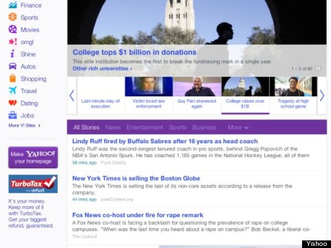 yahoo homepage