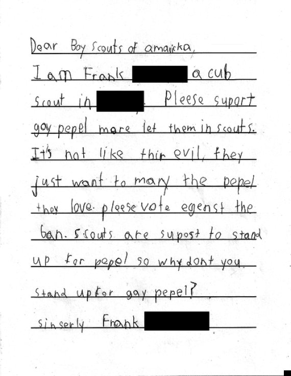 cub scouts gay letter