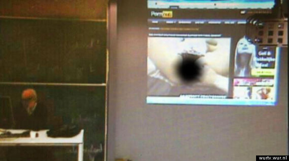 porn watching professor