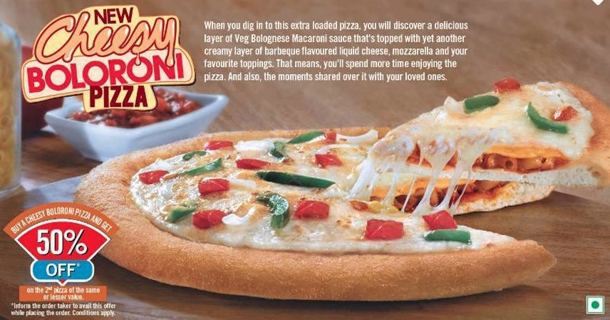 cheesy boloroni pizza