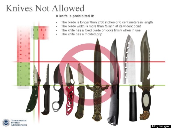 knives allowed on planes