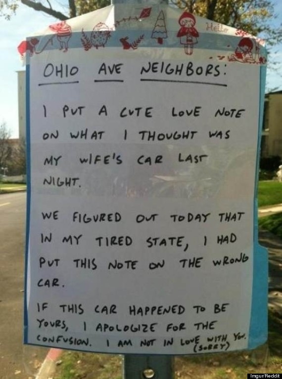 neighbor love note