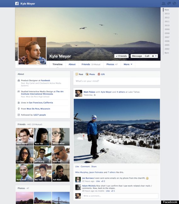 new facebook timeline