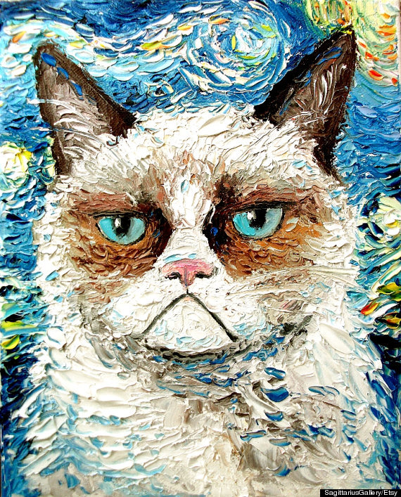grumpy cat van gogh