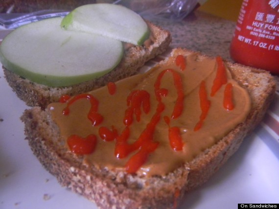 sriracha peanut butter sandwich