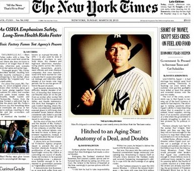 ny times instagram front page