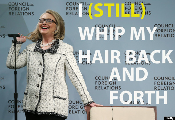 hillary clinton whips her hair