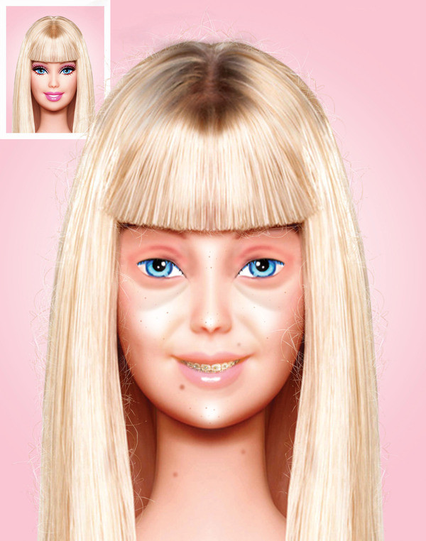 barbie without makeup