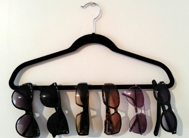 organize sunglasses