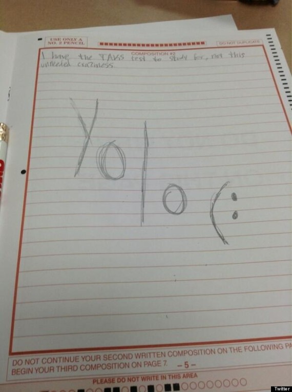 student tweets yolo