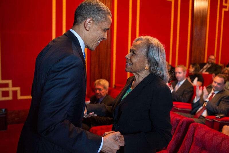 barack obama jackie robinson widow