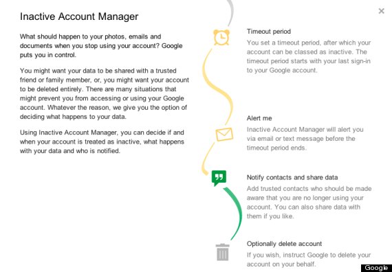 google inactive account manager