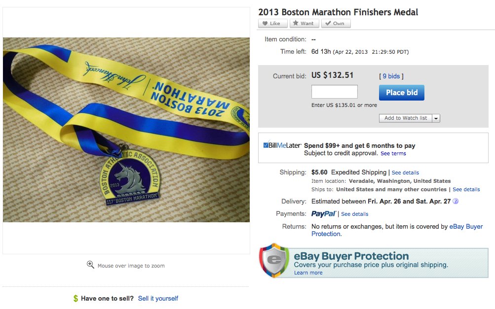 boston marathon ebay