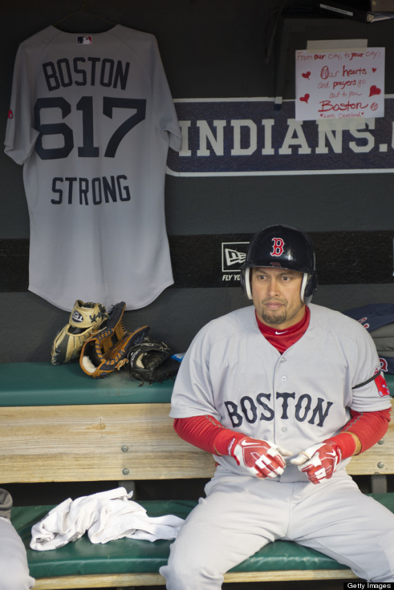Red Sox 617 Jersey: Team Hangs Uniform, Touching Note In Dugout Before Game  vs. Indians