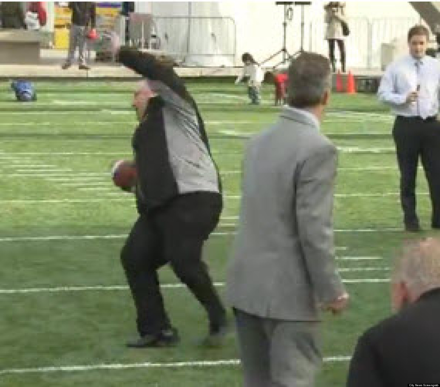 Rob ford falls over football #8