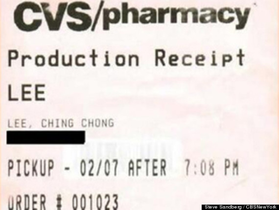 Racist CVS Receipt "Ching Chong"