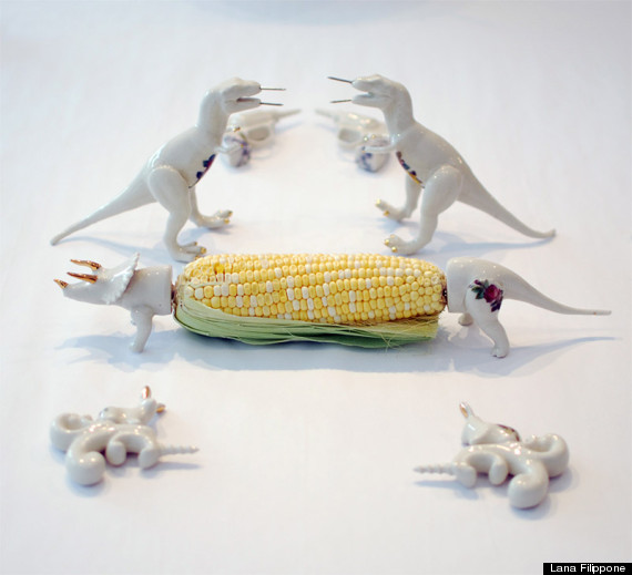 dinosaur corn cob holders