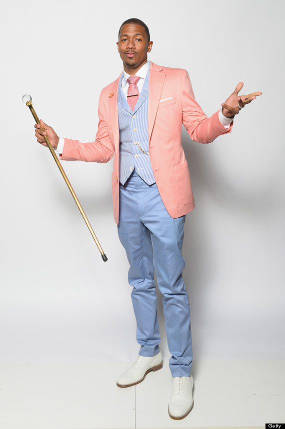 nick cannon pastel suit