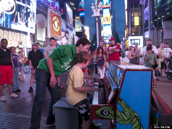 times square piano