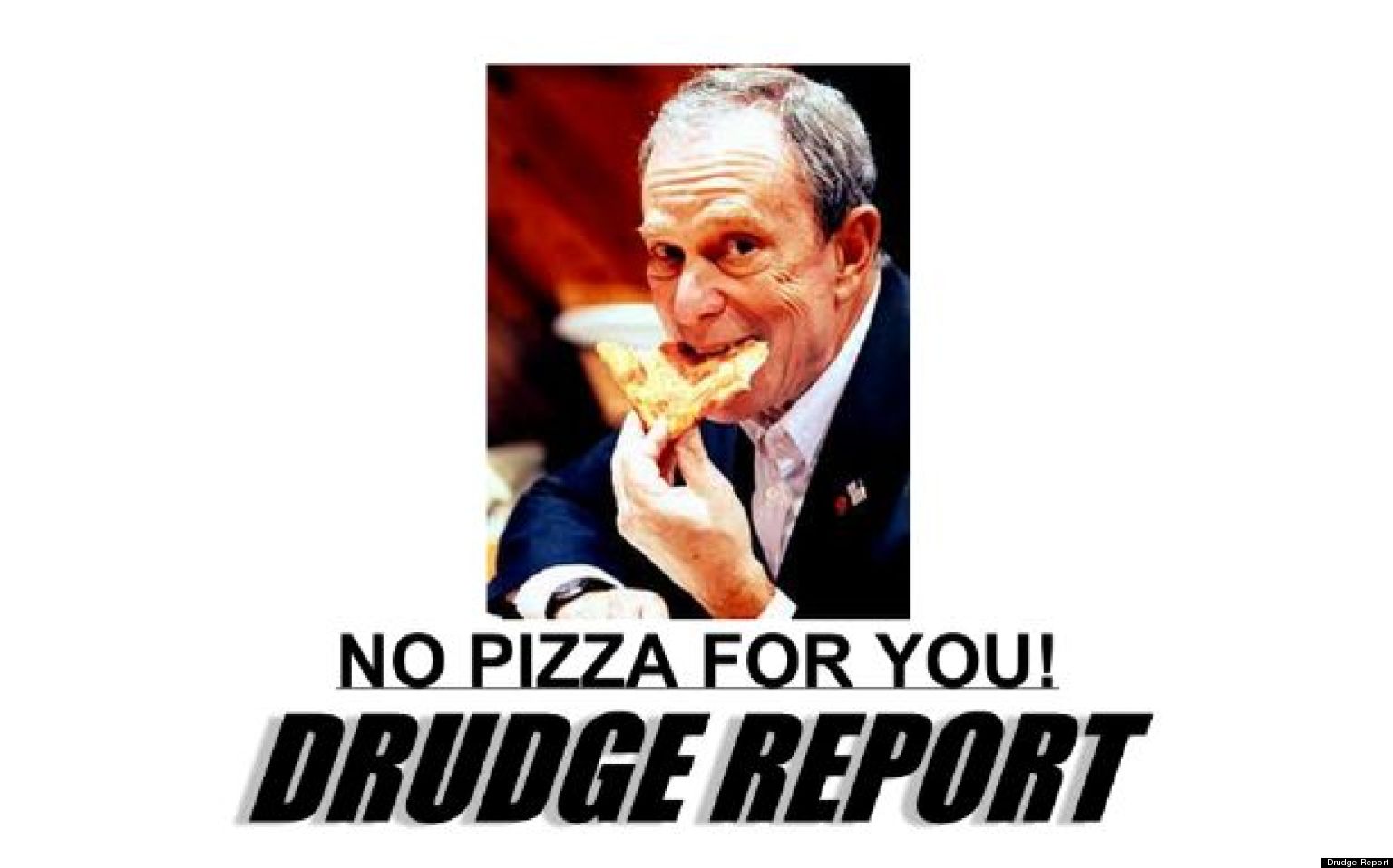 Drudge report fooled by fake story about bloomberg being denied pizza 