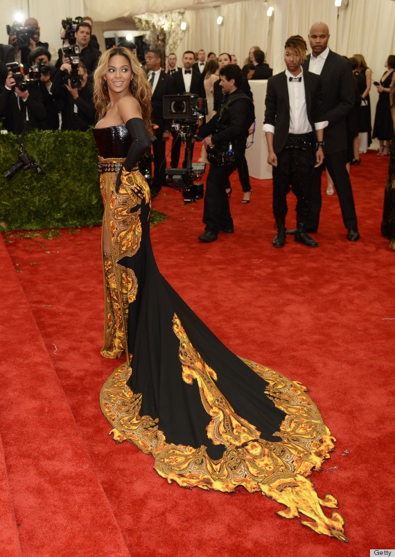 Beyonce Met Gala 2013 Dress: Orange And 