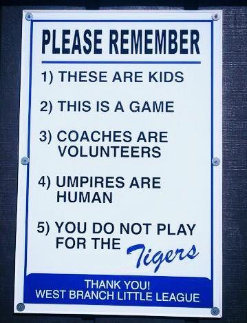 little league baseball sign